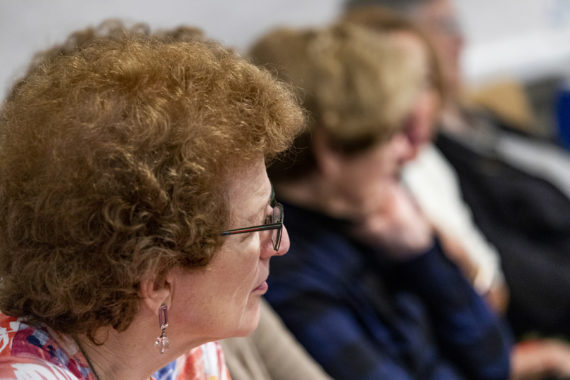 older women sitting at service