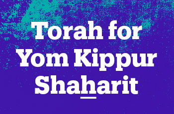 Torah for Yom Kippur Shaharit