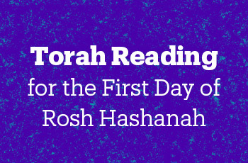 torah reading for the first day of rosh hashanah